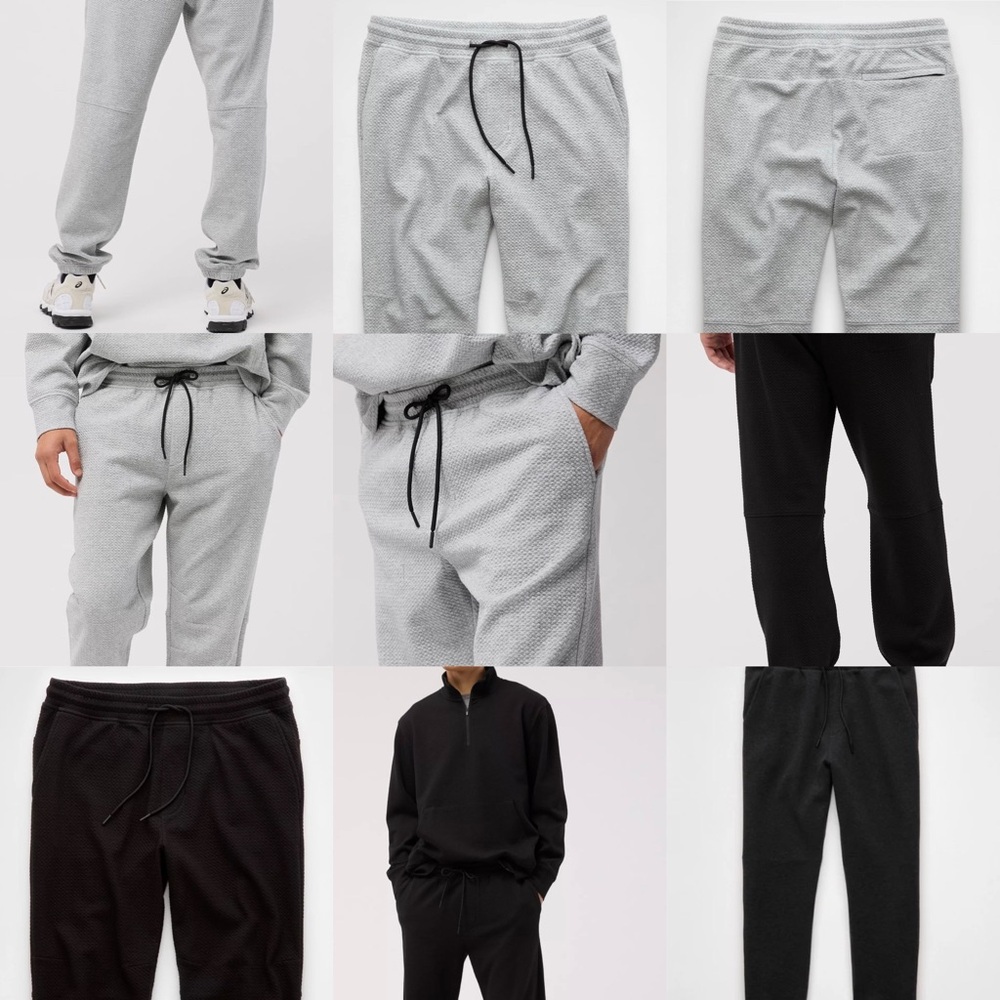 American Eagle Outfitters Men’s Joggers - Light Gray & Black Set of 2 S